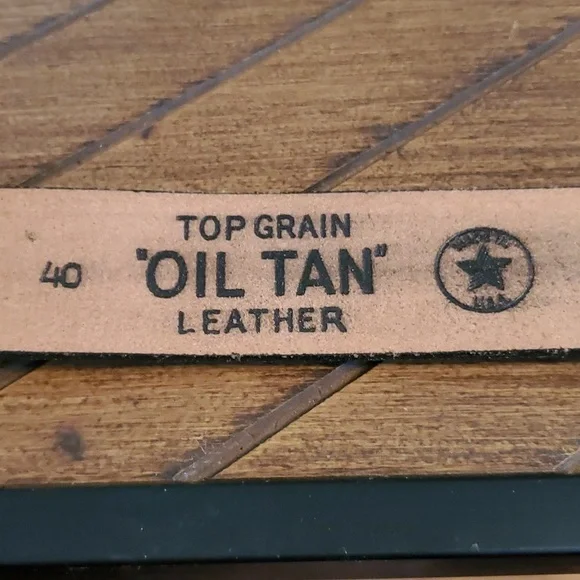 Men's Black leather Belt - Picture 3 of 4